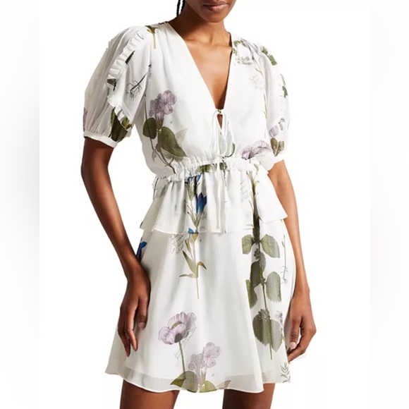 Ted Baker Dresses & Skirts - Ted Baker Jaliyaa White Floral Mini Dress